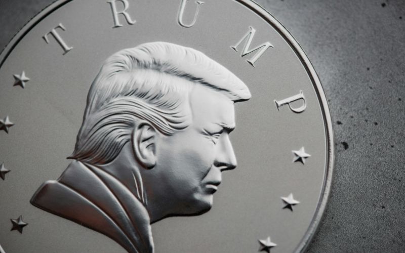 Trump on a silver coin